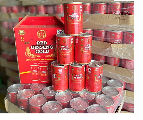 NƯỚC HỒNG SÂM LON red ginseng JEONG SIM HÀN QUỐC