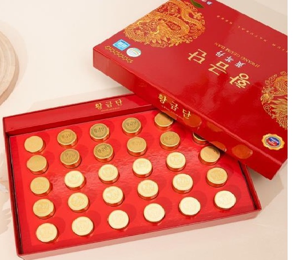 Bổ não hoạt huyết chống đột quỵ 30 viên HWANG GEUM DAN premium natural herb hộp đỏ