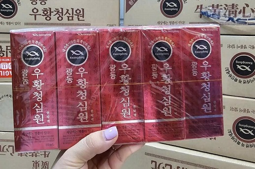 Nước An cung ngưu hoàng hoàn Hàn Quốc đỏ Kwangdong