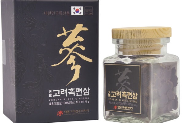 Hắc sâm thái lát Daedong lọ 75gr - Korean Black Ginseng