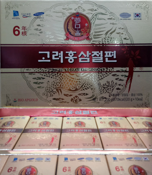 Hồng sâm lát mật ong Bio APGOLD-korea sliced red ginseng