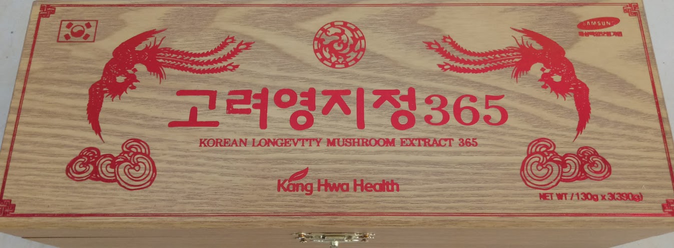 Cao nấm linh chi 365 hộp gỗ vàng - Korean longevity mushroom extract 365