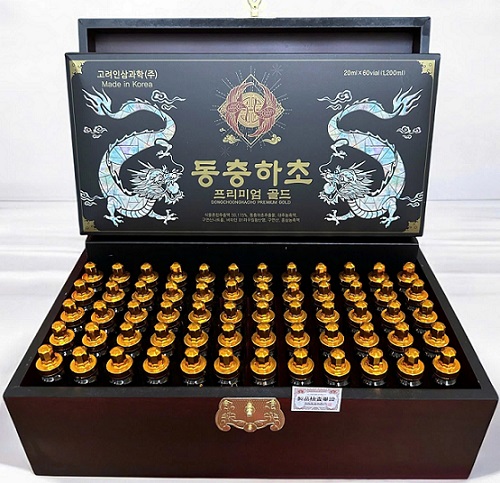Đông Trùng Hạ Thảo 60 lọ premium gold bio science Hàn Quốc