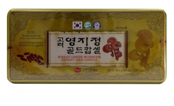 Viên nấm linh chi hàn quốc Hộp sắt 120 viên kgs -Korean Lingzhi Mushroom extract gold capsule