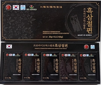 Hắc Sâm Lát Mật Ong PROBIOTICS FERMENTATION KOREA BLACK GINSENG SLICED HONEYED BIO APGOLD 100g