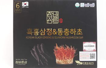 Cao hắc sâm đông trùng hạ thảo 2 lọ-korea black ginseng & silkworm mashroom sap