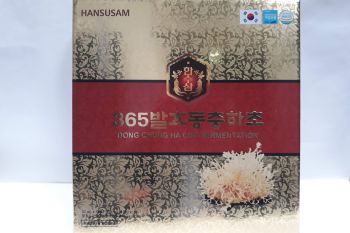 NƯỚC ĐÔNG TRÙNG HẠ THẢO LÊN MEN 365 HANSUSAM DONG CHUNG HA CHO FERMENTATION HỘP 60 GÓI