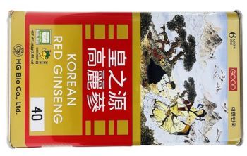 Hồng Sâm Củ Khô HG Bio Korean Red Ginseng Hộp Thiếc 150gr -8 củ