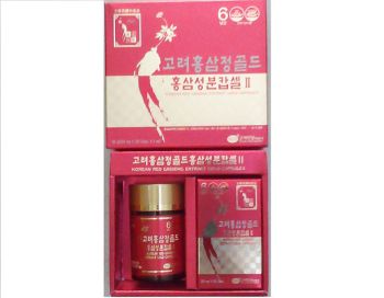 Hồng sâm viên nhộng 2 Lọ 120 viên mới – korea red ginseng extract gold capsule ll