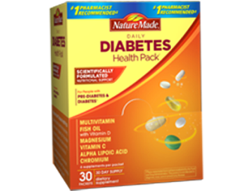 VITAMIN CHO NGƯỜI BỊ TIỂU ĐƯỜNG CỦA MỸ, HỘP 60 GÓI - DIABETES HEALTH PACK NATURE MADE
